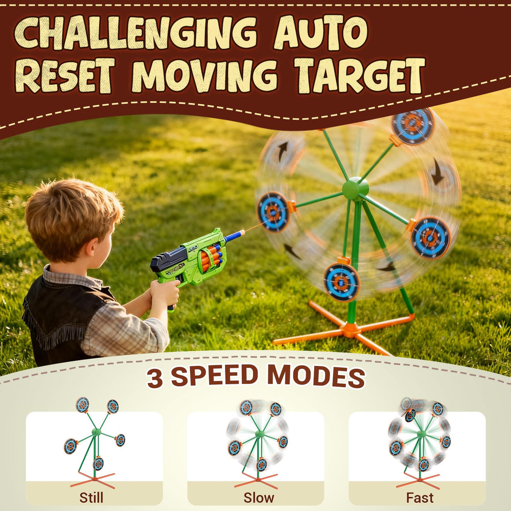 ReechTree spinning auto-reset target with adjustable speeds for all levels.