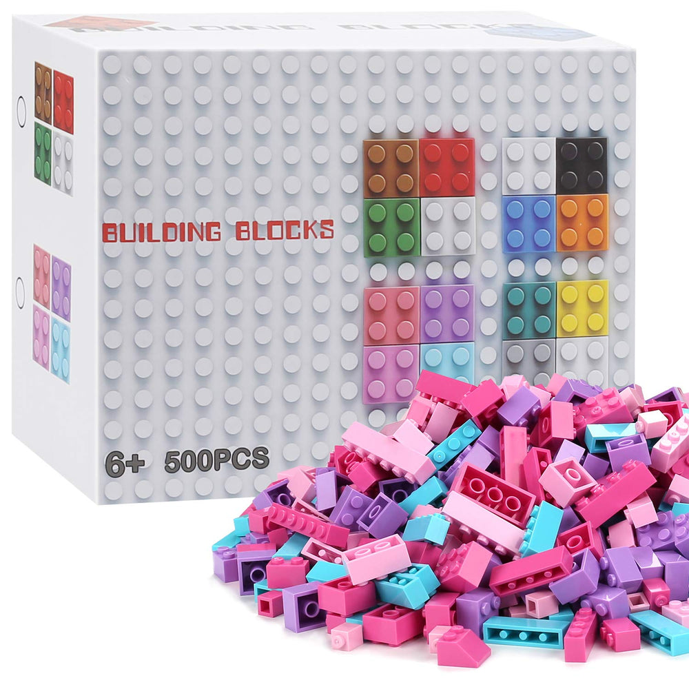 Reenwee Building Bricks Set storage box keeps bricks neatly organized.