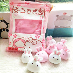 REFAHB bunny pillow with soft velvet and pp cotton for warm hugs