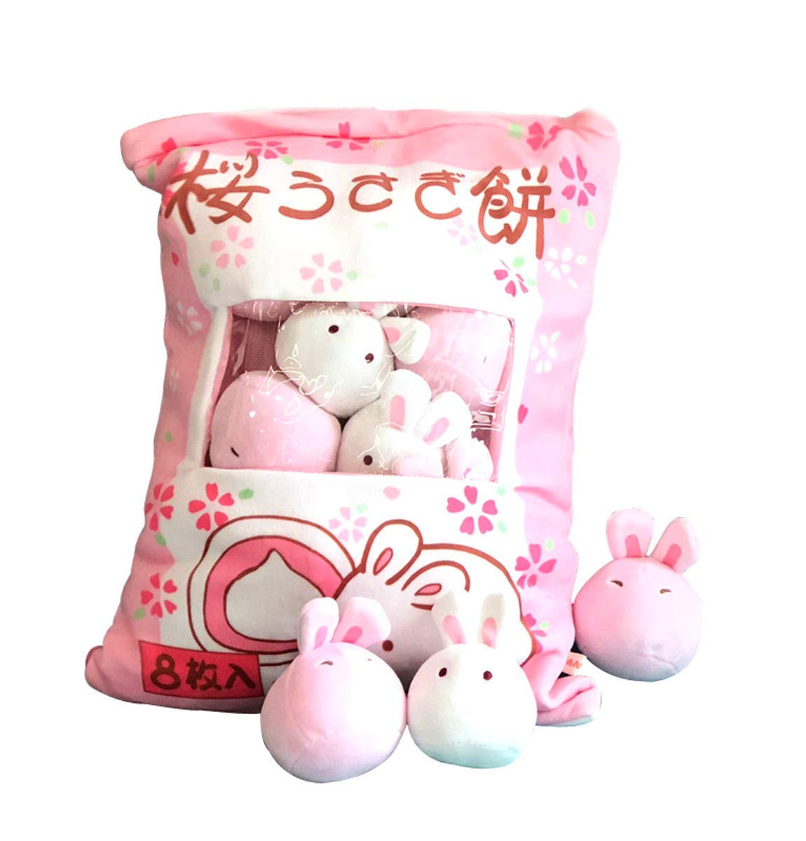 REFAHB cute plush pillow bunnies in decorative pouch – cozy decor for couch