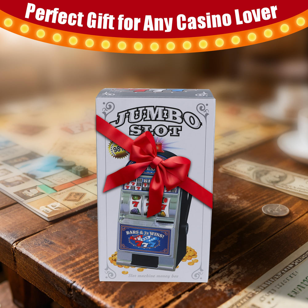 REFARICO slot machine money bank blue gift-ready design for celebrations