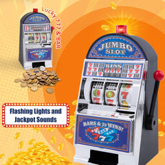 REFARICO slot machine money bank blue lights and sounds boost playful saving