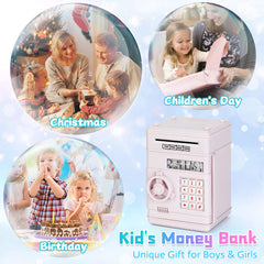 Refasy electronic piggy bank battery compartment powering the lock mechanism.