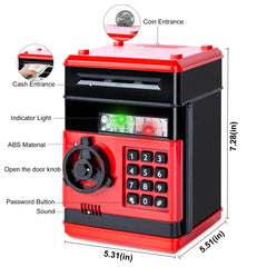 Refasy piggy bank coin slot illustrating coin storage capacity.