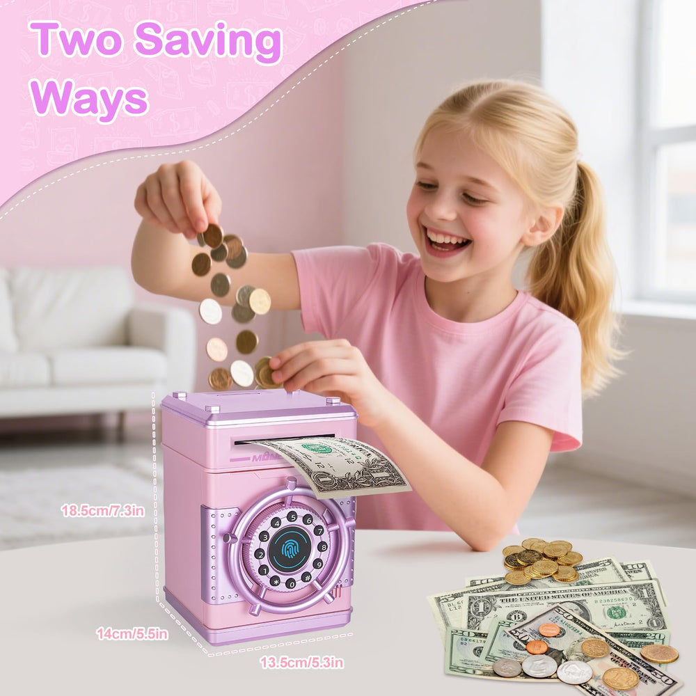 Refasy piggy bank with fingerprint simulation adds fun to saving sessions