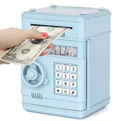 Refasy piggy bank front view showing password protection for secure saving