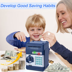 Refasy piggy bank password panel with four-digit code for security
