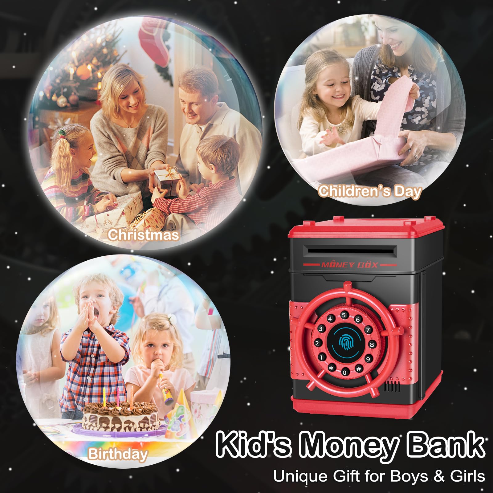 Refasy gift-ready piggy bank box ideal for birthdays and holidays