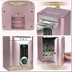 Refasy touchscreen piggy bank encouraging learning through interactive play