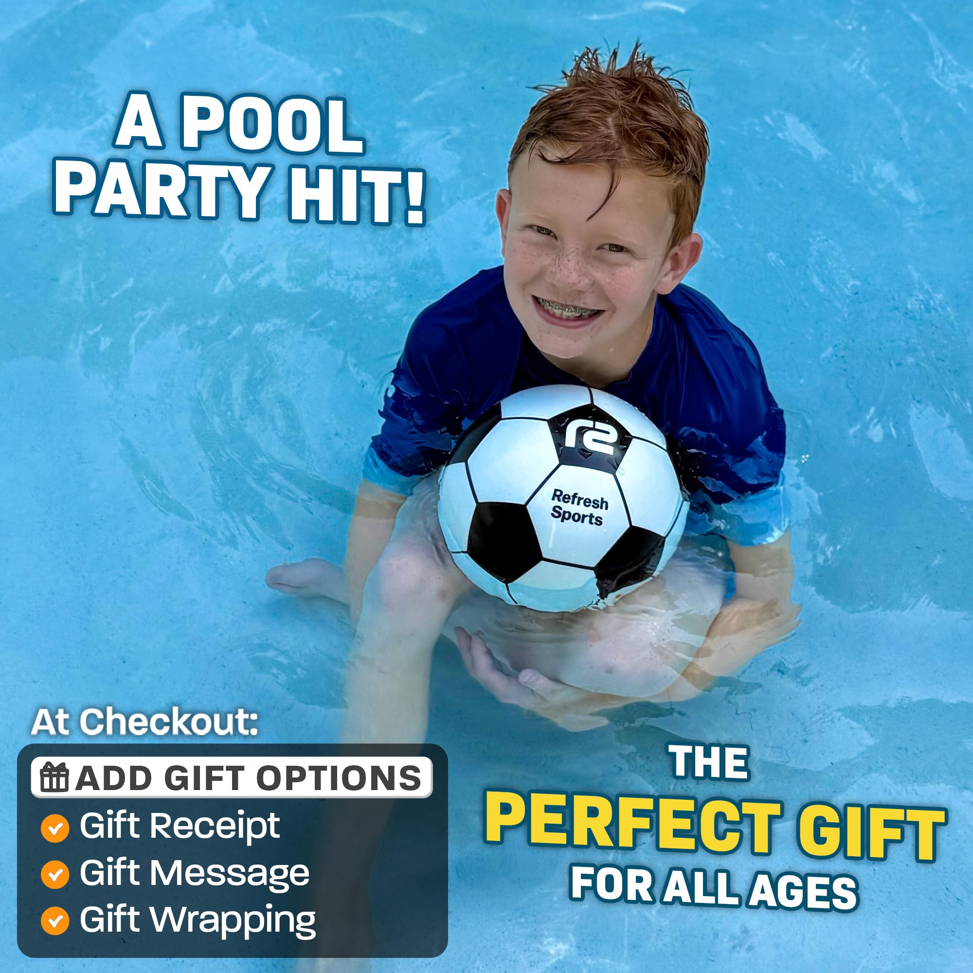 Refresh Sports Aqua Dive soccer ball makes a great gift for kids and families