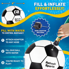 Refresh Sports Aqua Dive soccer ball durable puncture resistant construction