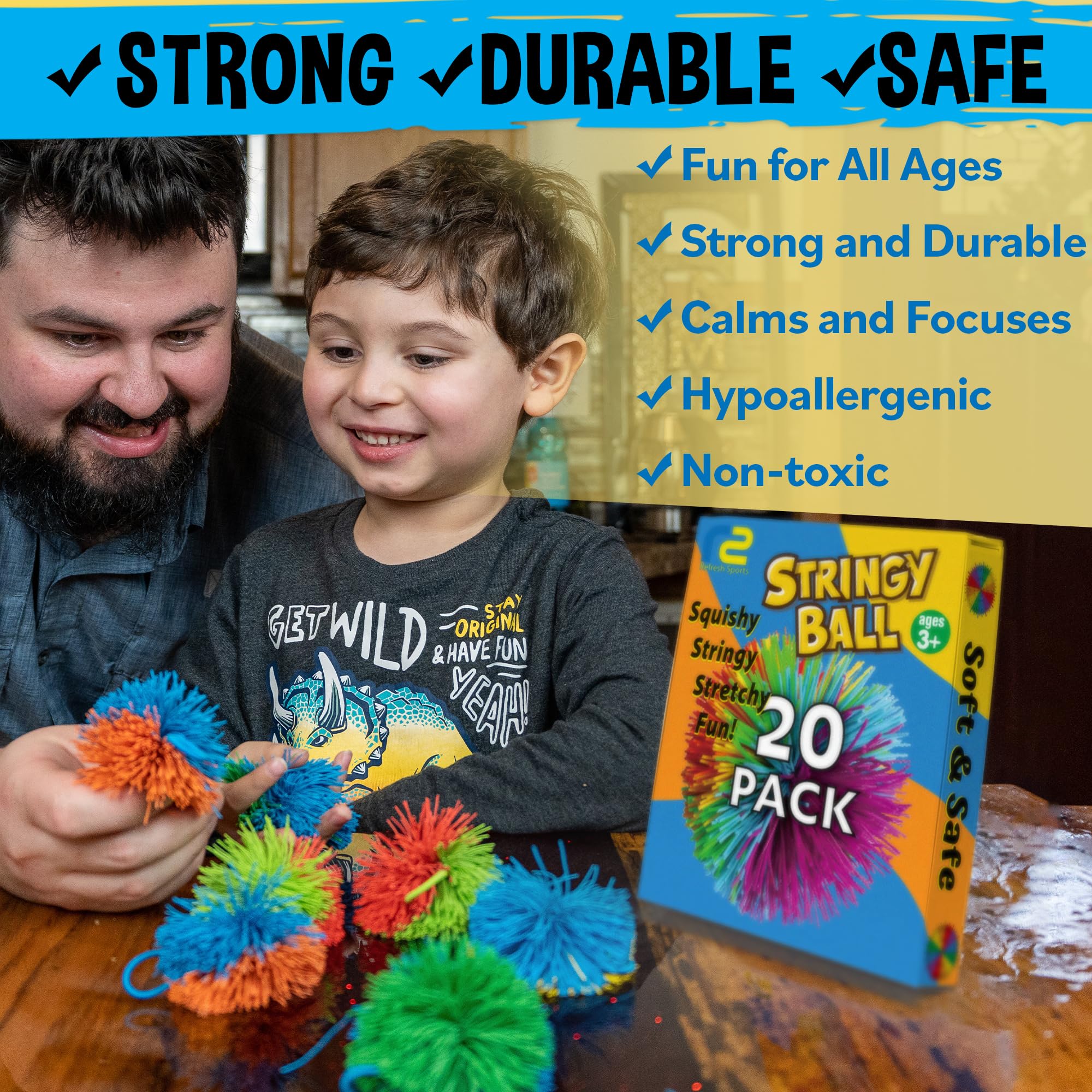 Party pack display for group games and easy gifting.