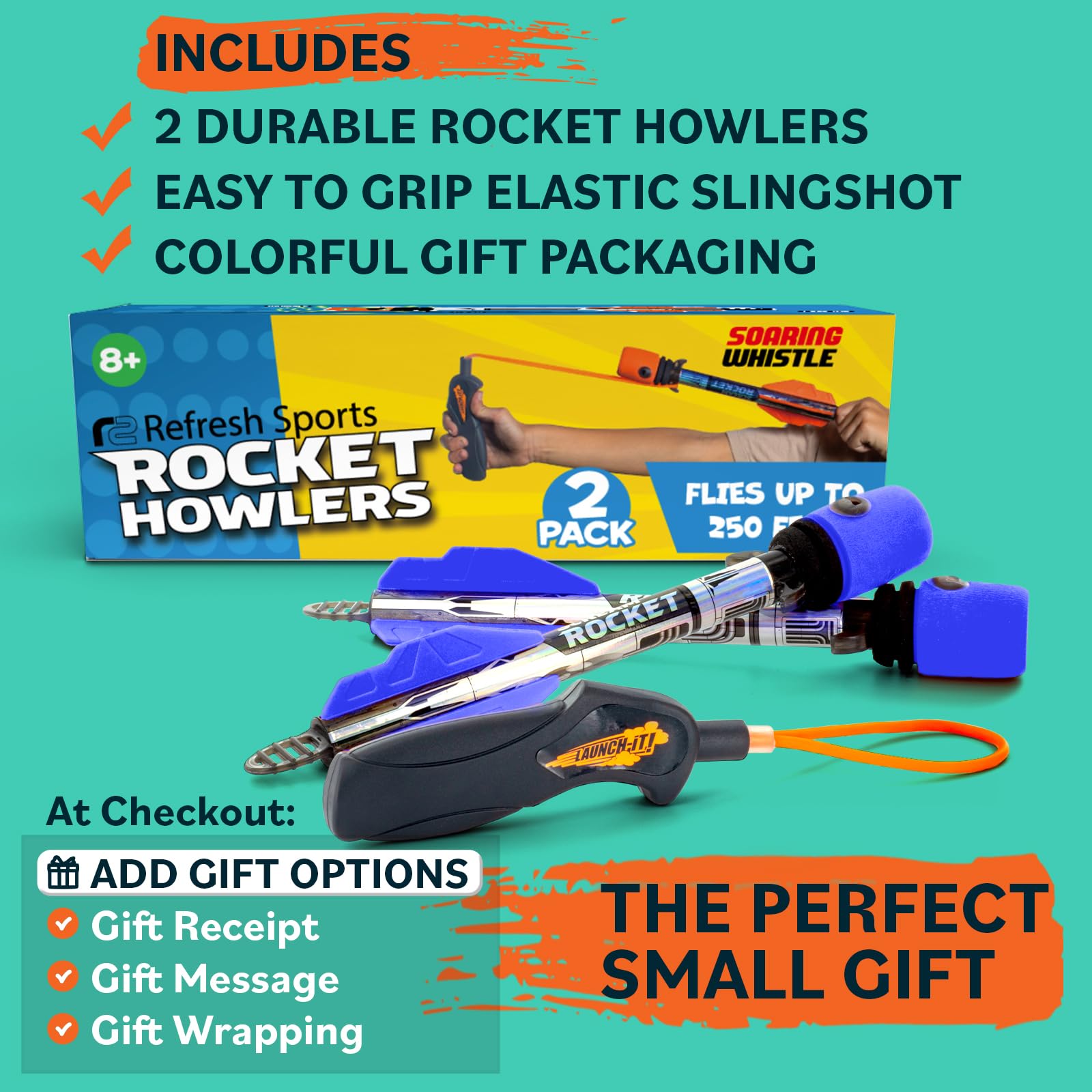 Rocket launcher on beach or yard for screen-free outdoor fun