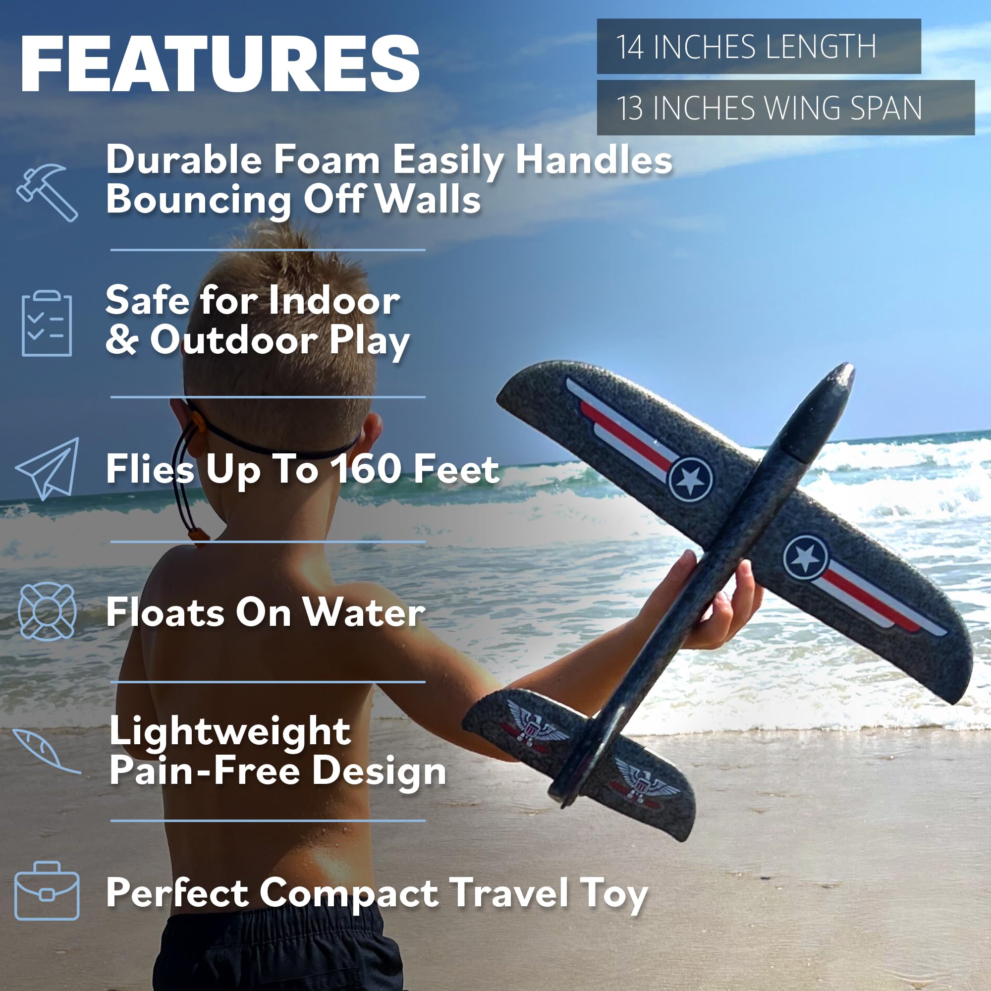 Soaring Commander glides up to 160 feet in a sunny backyard