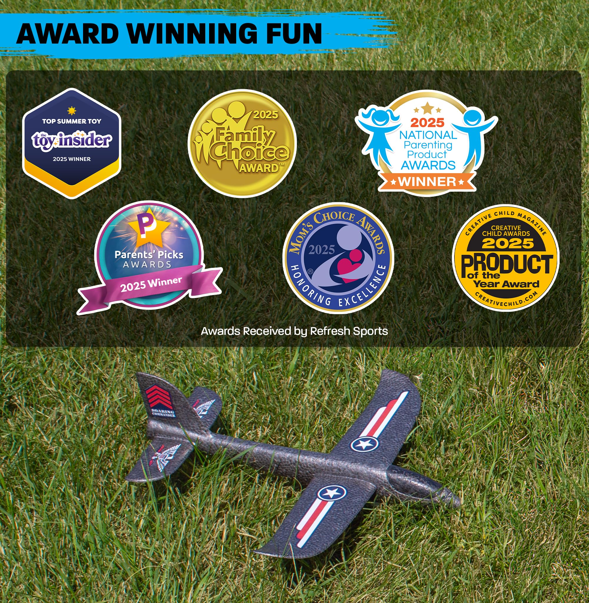 Gift-ready Soaring Commander planes for birthdays or parties