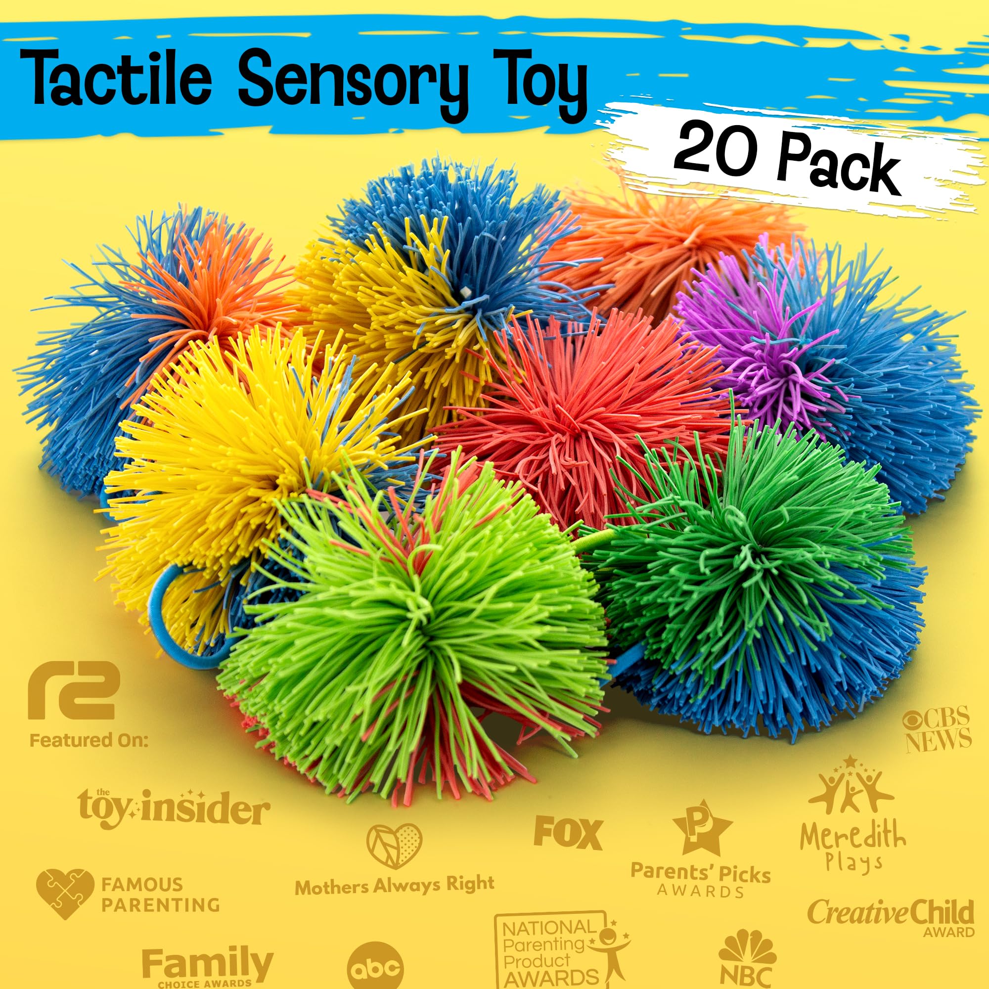 Kids enjoy outdoor play tossing and squeezing Refresh Sports stringy balls.