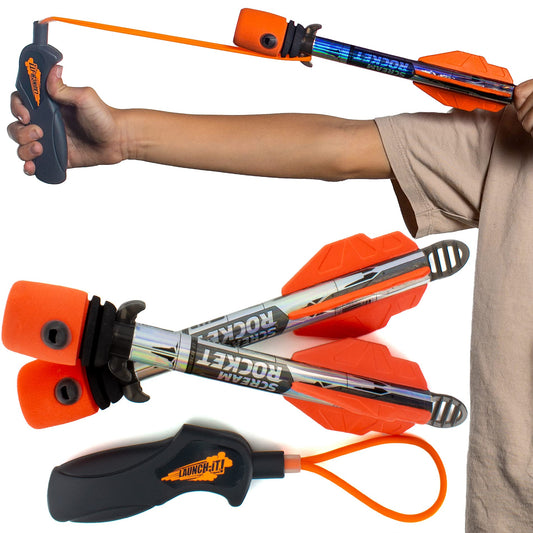 Refresh Sports toy rocket launcher in action, promoting active outdoor play.