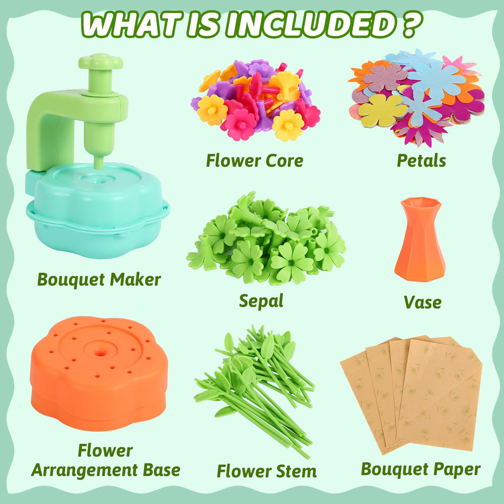 Refttenw Flower Craft Kit colorful petals inspire playful bouquets.