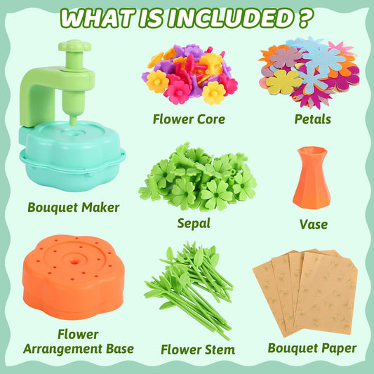 Refttenw Flower Craft Kit colorful petals inspire playful bouquets.