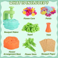 Refttenw Flower Craft Kit colorful petals inspire playful bouquets.