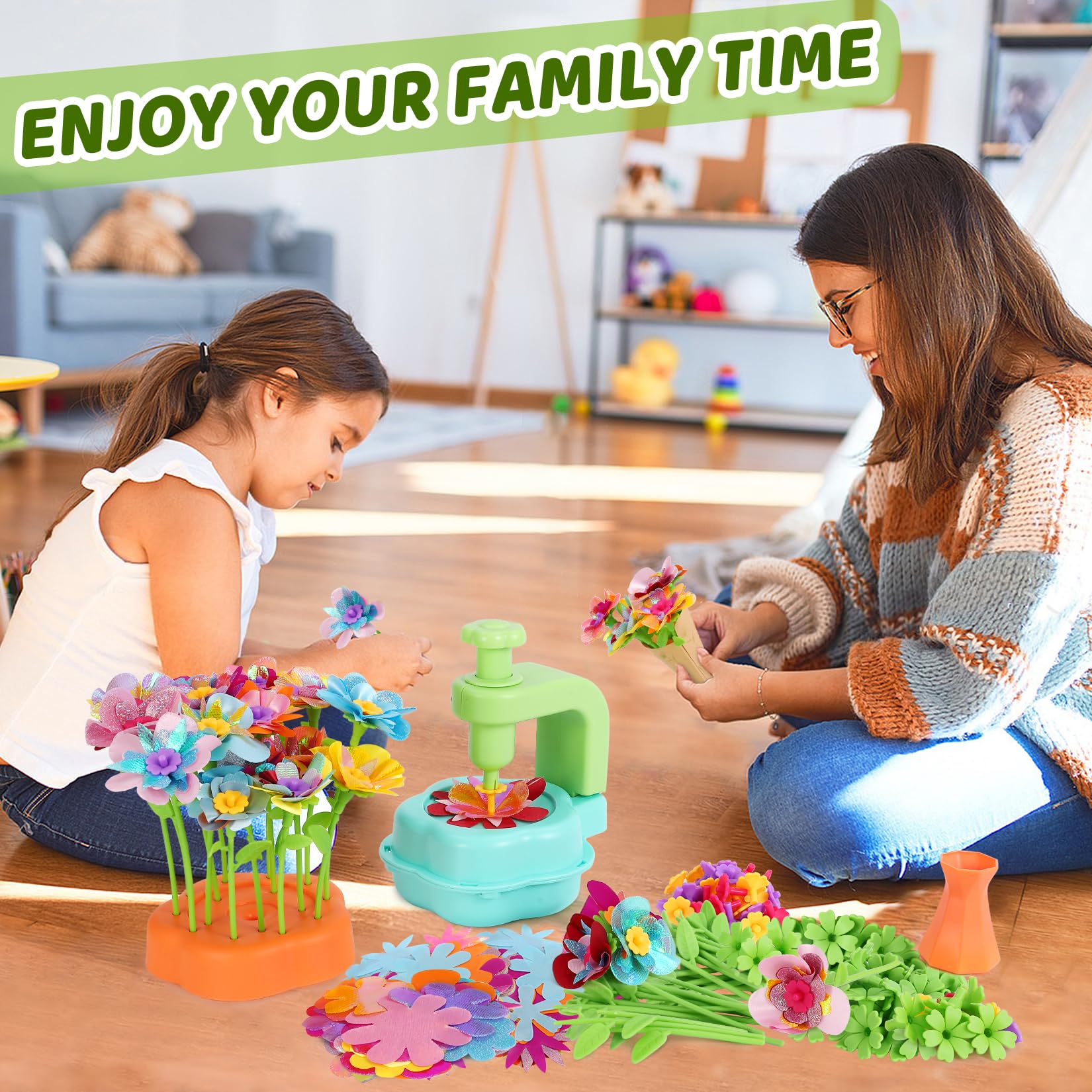 Refttenw Flower Craft Kit flower center adds bold blooms.