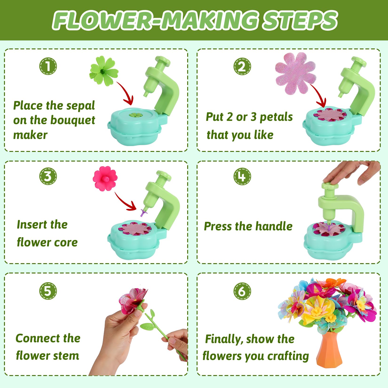 Refttenw Flower Craft Kit sepal adds natural touches to your flowers.