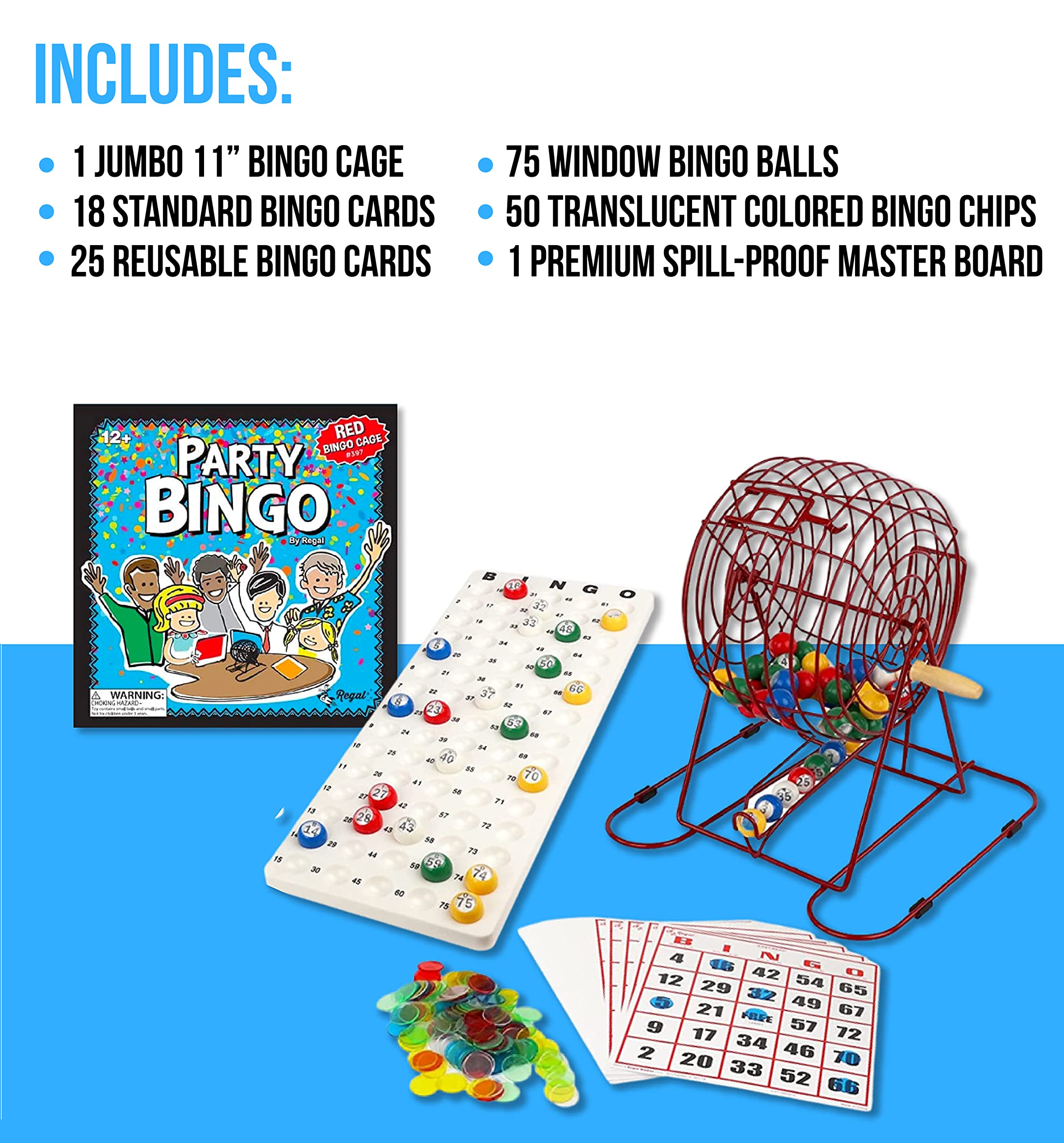 Regal Games 75 window bingo balls designed for durable, long-lasting play.
