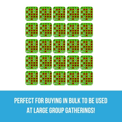Regal Games large-print bingo cards 8x9 offer comfortable viewing for players.