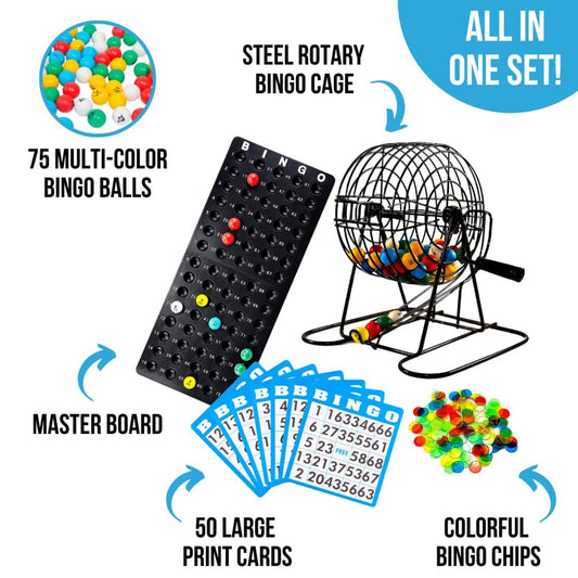 Regal Games Bingo Deluxe 75 balls for quick randomized calls.