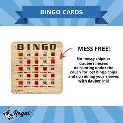 Regal Games bingo cards ideal for large-group gatherings