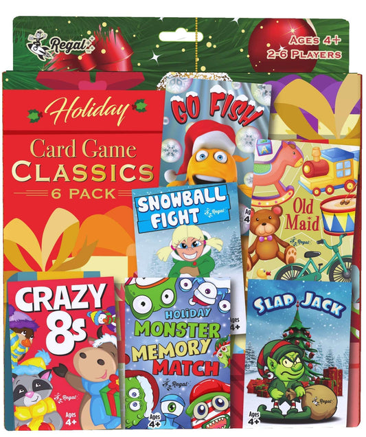 Regal Games Crazy 8s deck with festive artwork for family nights