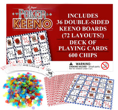 Regal Games Poker Keeno boards setup showcases durable double-sided play surfaces for larger groups.