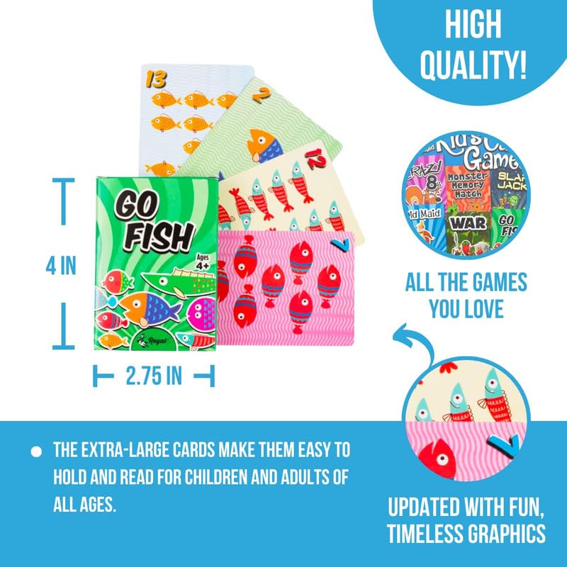 Regal Games Silly Monster Memory Match deck promotes color cues and memory.