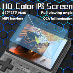 RegiisJoy handheld console side angle highlighting compact portable design for travel