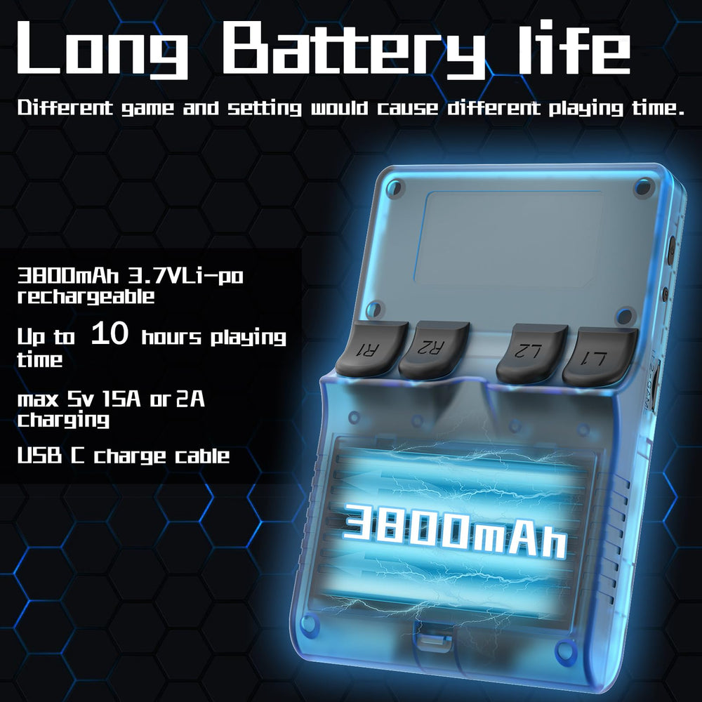 RegiisJoy R40S PRO's 3800mAh battery enables long play sessions on the go.
