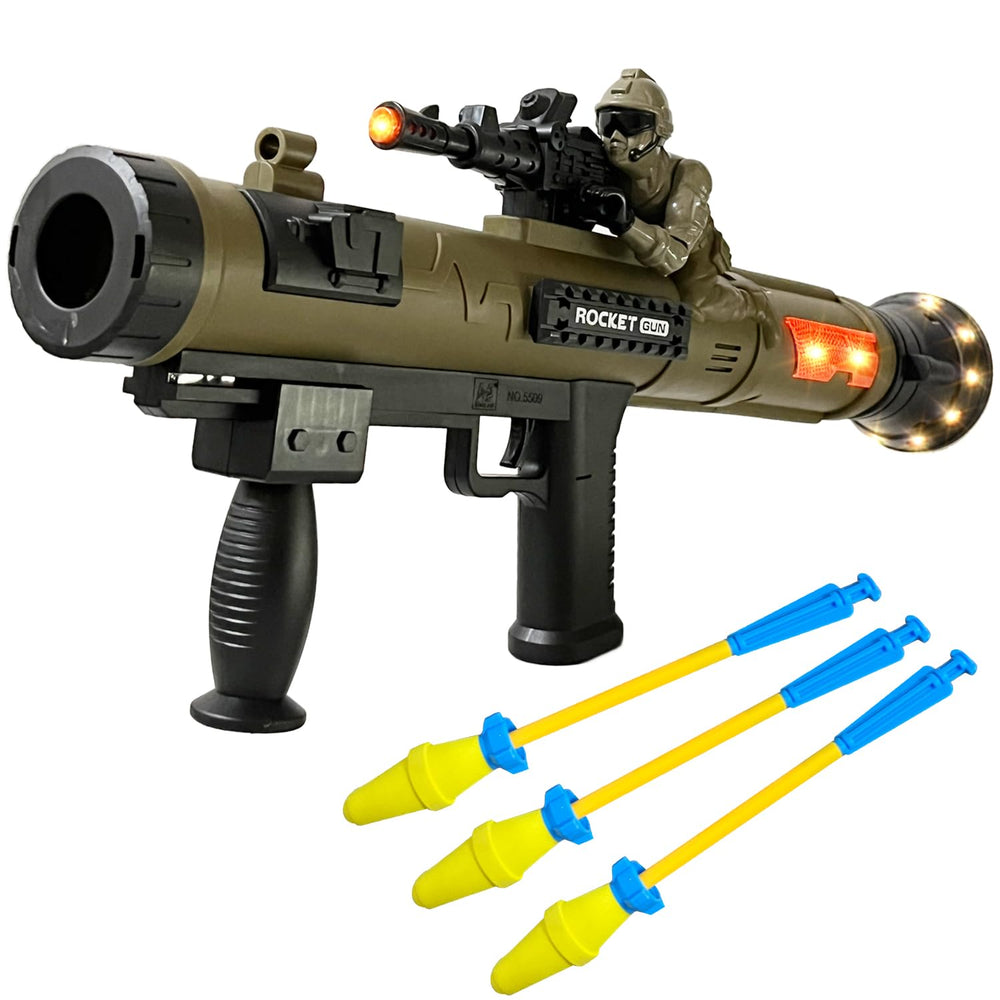 REGLORY toy rocket launcher with three rockets for safe, imaginative play.