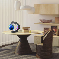 REHAVE levitating globe base closeup showing magnet technology