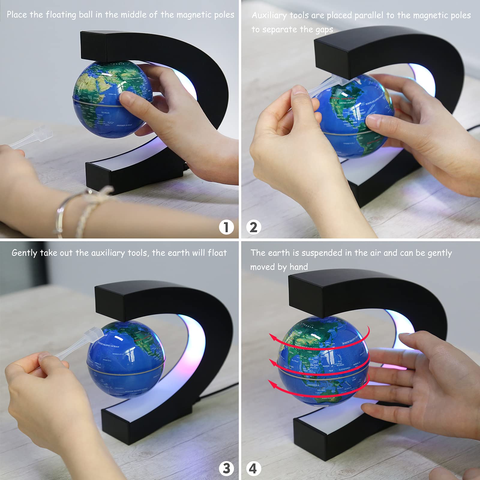 REHAVE levitating globe office decor for modern spaces