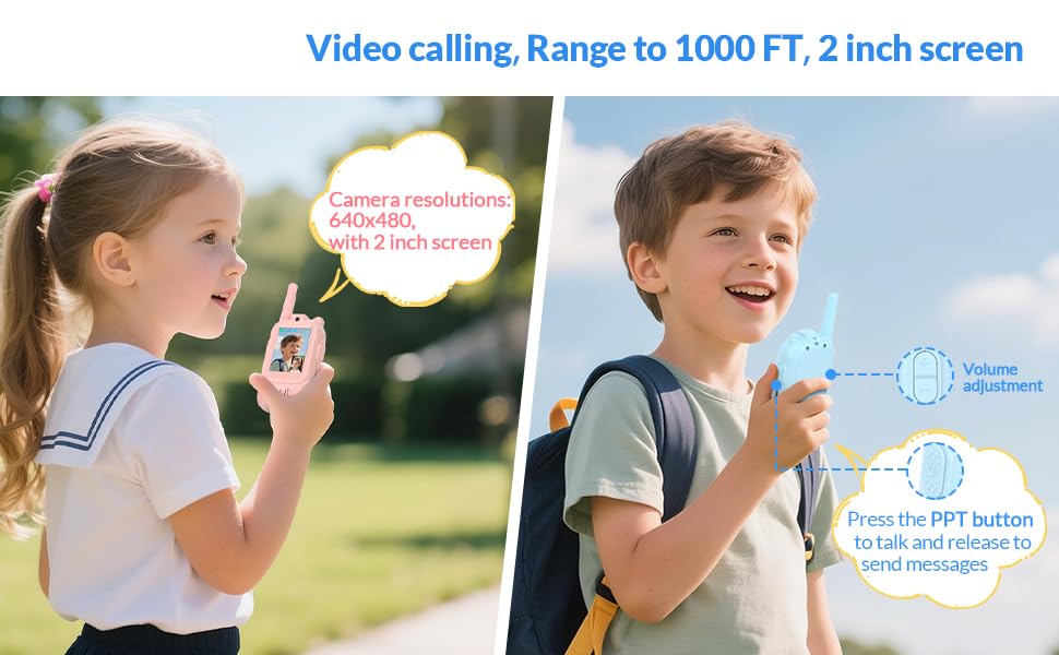 Reiie walkie talkies offer up to 1000 feet range for confident outdoor play.