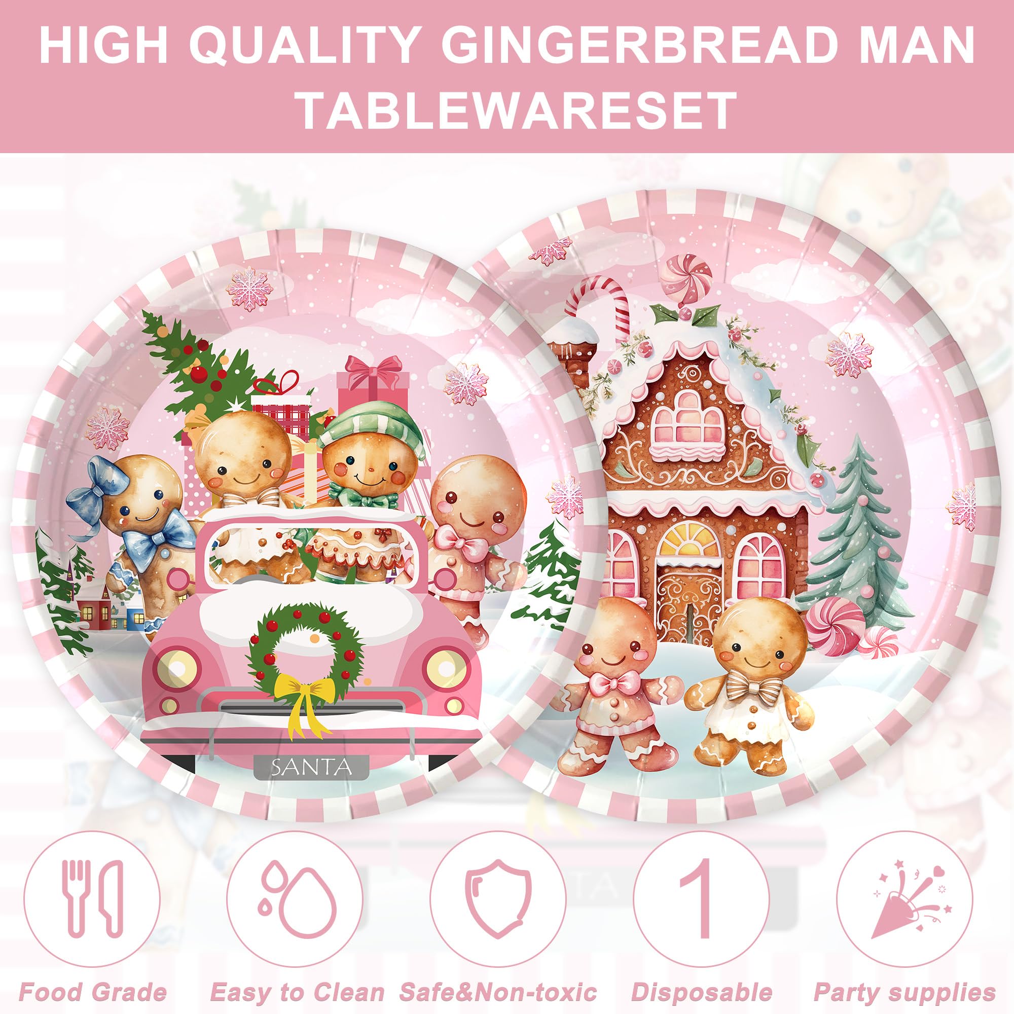 Rejoice Bunny Gingerbread House 9-inch plates for generous serving at parties