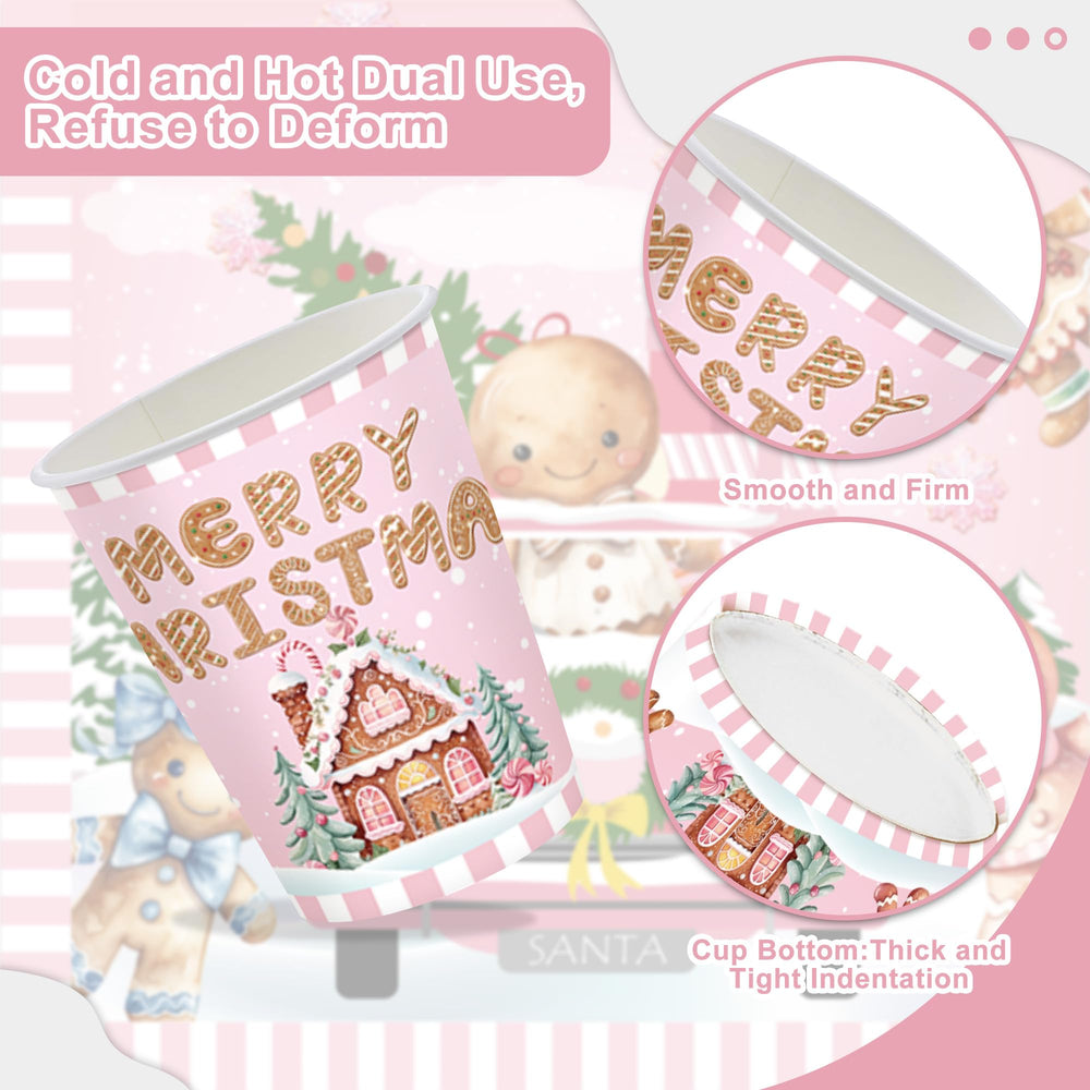 Rejoice Bunny Gingerbread House napkins and cups set for coordinated decor
