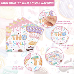 Rejoice Bunny Two Sweet napkins for quick cleanup and cohesive party theme
