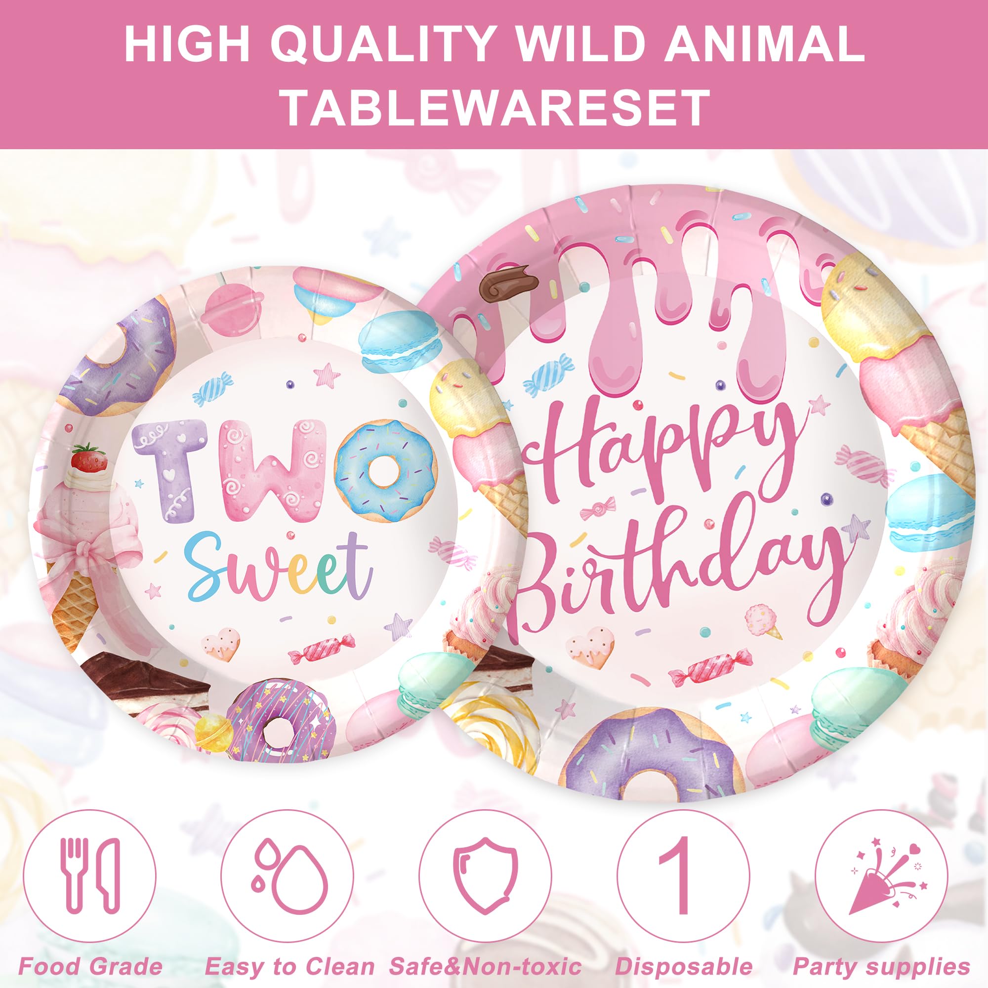 Rejoice Bunny Two Sweet 7-inch plates perfect for desserts and snacks at celebrations