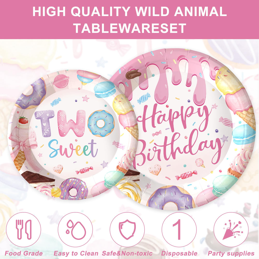 Rejoice Bunny Two Sweet 7-inch plates perfect for desserts and snacks at celebrations
