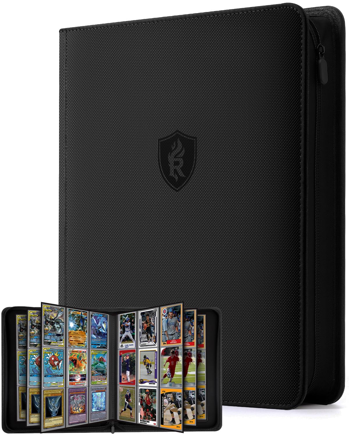 Relaehih 9 pocket binder front view showing organized pockets for easy access.