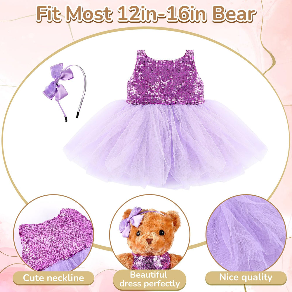 Relaxgiant bow headbands close-up, adds sparkle to plush outfits.