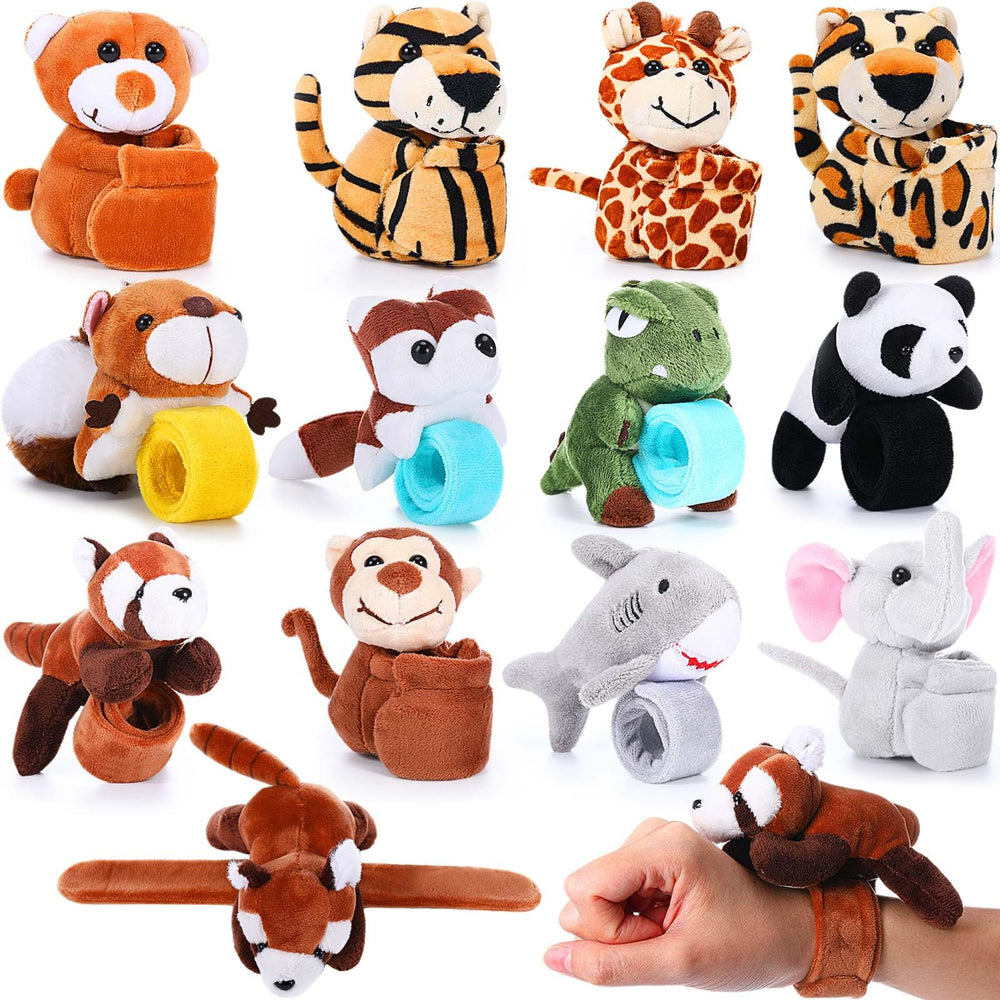Relaxgiant dog plush slap bracelet offers playful style with secure backpack attachment.