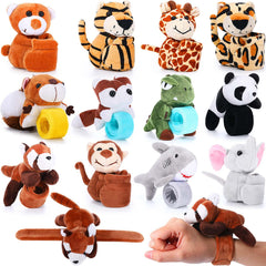 Relaxgiant dog plush slap bracelet offers playful style with secure backpack attachment.