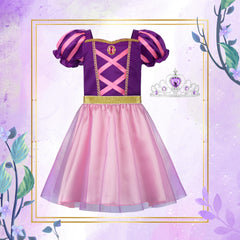 ReliBeauty purple hairpin accents a coordinated dress-up look.