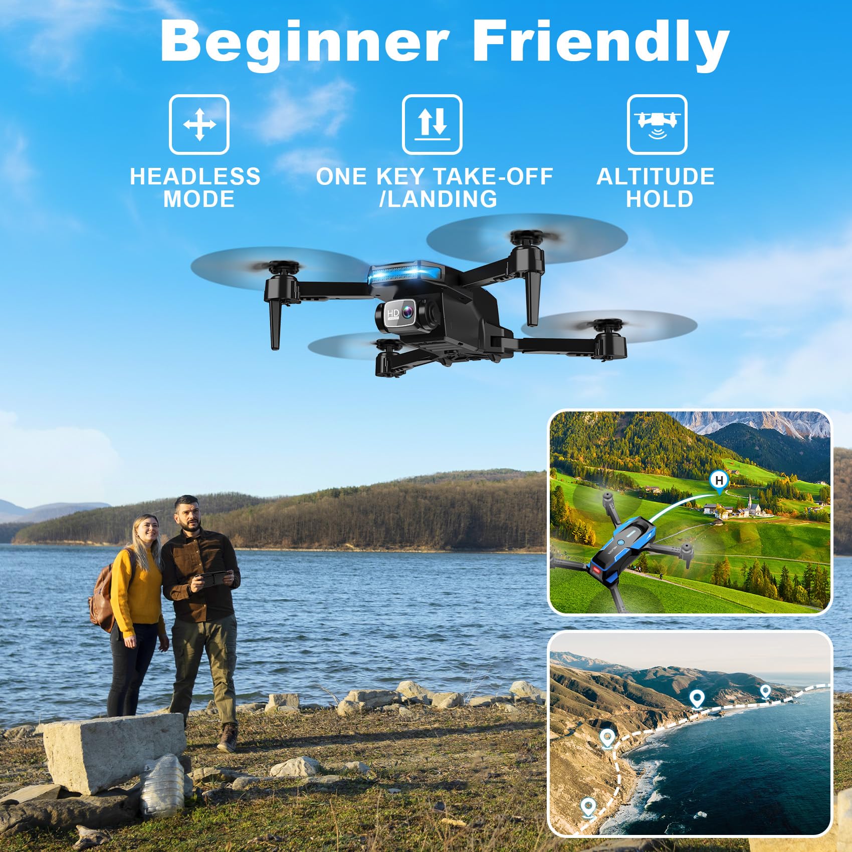 RELIDOL drone ships with two batteries for longer flight sessions.